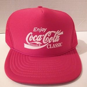💜Vtg Enjoy Coca-Cola Classic Snapback Trucker Hat
